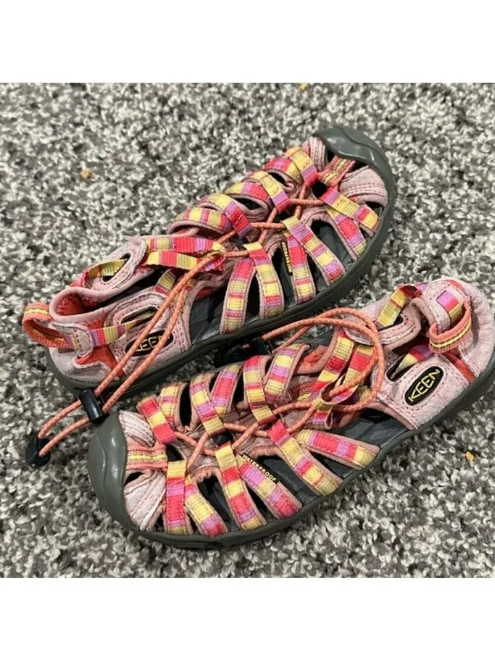 Keen Kids Waterproof Multi-Color Sandals Size 1 Rainbow Hiking Water Outdoor